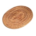 Miniatyrbillede 1 af 5: Rattan Underlag Naturlig Håndlavet Rattan Varmebestandig Underlag Isoleringsplade Rattan Grydeunderlag (15,7x11,8 TOMMER)