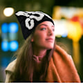 Miniatyrbillede 2 af 5: Dame Grafik Beanie Hue Skull Hat MEA Culpa Y2K Strikket Beanie Varm Vinterhue