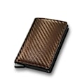 Miniatyrbillede 1 af 7: Kulfiber Kreditkortsholder Punge Herrer Rfid Sort Magic Trifold Læder Smal Minipung Lille Pengepung Herrepung Carbon Bronze