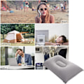 Miniatyrbild 5 av 5: Uppblåsbar Campingkudde Set 2 Flockad Kudde Bärbar Resa