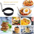 Miniatyrbild 4 av 5: Stekta äggringar Non-Stick stekt äggform för stekpanna rund