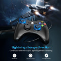 Miniatyrbilde 5 av 5: Ledningsbasert håndkontroll for Xbox 360, spillkontroll for 360 med dobbel vibrasjon Turbo kompatibel med Xbox 360/360 Slim og PC Windows 7,8,10 Black