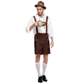 Pikkukuva 2 / 4: Oktoberfest-juhlapuvut miehille, saksalainen baijerilainen oluttyöläinen, nahkahousut, perinteinen naamiaisasu, M