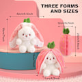 Miniatyrbilde 2 av 5: Vendbar Kanin, Kanin Kosedyr, Jellycat Kanin (Jordbær, 20 cm)