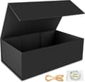 Gaveæsker til gaver med låg Magnetisk lukning Rektangulær Sammenklappelig til Groomsman Proposal Box, Bryllup, Jul, Halloween-FA-