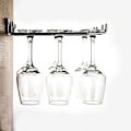 Miniatyrbillede 5 af 5: Vinglasstativ Hængende Hyldeholder Hanger Organizer Under Cabinet Opbevaring 2PCS Sort black