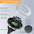 Miniatyrbilde 3 av 5: Hvit lyssett med 12 utendørs solcellelamper, 12 LED, 800mAh, med