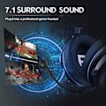 Miniatyrbillede 2 af 5: USB-spilleheadset med mikrofon til PS4/PC/PS5/laptop - Headp