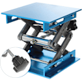 Miniatyrbillede 3 af 5: 2 stk. Liftar Laboratorie-saxlift Laboratorie-løftebord Løftebord Labstativ Minijack Manuelt arbejdsbord Aluminium