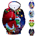Miniatyrbillede 3 af 3: Grinch Mode Dame- og Herretrøjer Casual Langærmet Hoodie C C M