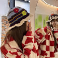 Miniatyrbilde 3 av 5: Kvinner Strikket Lue Cap Boho Strikk Bucket Hatter Håndlagde Cloche Heklet Hatter color