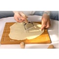 Miniatyrbilde 3 av 5: Ravioli-stanssett - Ledende deigkutter og press med trehåndtak - For Ravioli Pastadeig Lasagne 2