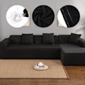 Miniatyrbillede 1 af 4: Sofa Cover - DAN&DRE - 3+2 sæder i L - Blød polyester - Sort
