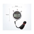 Miniatyrbillede 5 af 5: Digitalt stopur, vandtæt 1/100 sekunders nøjagtighed timer, lommestørrelse LCD-display alarmur til fodboldtræning sportscoach
