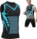 Ionic Shaping ærmeløs skjorte, vest i sort issilke stof black S