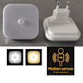 Miniatyrbild 2 av 5: Nattlampa med EU-kontakt Smart rörelsesensor LED väggkontaktlampa Warm White