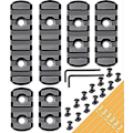 Miniatyrbillede 1 af 3: Picatinny Rail Sektion 3,3,5,5,7,7 Slot, komplett med Mlock-system, Picatinny Rail-sæt med 13 T-møtrikker & 13 skruer & unbrakonøgle -