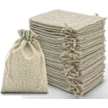 Miniatyrbillede 1 af 5: 30 stk. Intckwan Jute Sække 10x15cm Små Gaveposer med Snøre