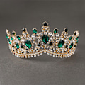 Miniatyrbillede 3 af 4: Smaragd Bryllups Tiara til Kvinder, Brud Krone Prinsesse Tiara Hoved