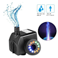 Miniatyrbilde 3 av 4: Fontenepumpe med LED-belysning, vannpumpe for hage-Xin