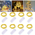 Miniatyrbillede 2 af 5: LED-strips 3m 30 LED'er, kobbertråd, varmt hvid, 8-pak
