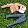 Miniatyrbillede 3 af 5: 13 stk. 30cm Barbie dukketøj Mode pels pels vinter