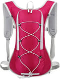Small Cycling Backpack Waterproof Men's and Women's Sports Backpack Ski Backpack-FA- Rose Red