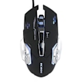 Miniatyrbillede 1 af 4: Kablet gamingmus 3600 DPI optisk mus ergonomisk mus 4 justerbare DPI-niveauer/6 knapper/7 farver vejrtrækningslys sort sort