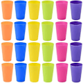 Miniatyrbilde 1 av 5: 24 stk gjenbrukbare plastkopper, 250 ml barnas barns slitesterke plastdrikkemugger  [kk]