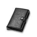 Miniatyrbillede 1 af 5: Kulfiber Kreditkortsholder Tegnebog Herre Rfid Smart Metal Tynd Slim Pop Up Minimalistisk Tegnebog Lille Sort Tegnebog Metal Vallet Black