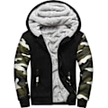 Pikkukuva 1 / 5: Miesten Villapaita Termo Sherpa Vuorattu Hyppytakki Talviharjoittelu Fleece Huppari Täysvetoketju Villa Lämmin Paksu Takit Ulkovaatteet 918armyblack 918armyblack S