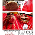 Miniatyrbild 2 av 6: Icke-klibbig silikon ugnsmatta, Pyramidformat hälsosam matlagning. Röd red one size