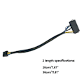 Pikkukuva 5 / 5: Uusi 24-nastainen naaras-10-nastainen urosadapterikaapeli Atx Lenovo emolevyille 20cm