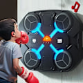 Miniatyrbild 2 av 5: Musikboxningsmaskin för barn 2024 med handskar, Bluetooth Smart Boxningsträning Väggmål Punching Pads för barns födelsedag julgåva Rosa Pink Ordinary Style