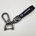 Miniatyrbilde 1 av 5: Lær nøkkelring for bil og sykkel i metall | Holdbar nøkkelring | Nøkkelring og krokbeslag i sølv Sølv Hardware Silver Hardware Volvo