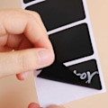 Miniatyrbillede 5 af 5: 120 stk. Rektangulære Kridtetiketter til Glas + Sort Pen black