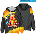 Miniatyrbild 1 av 6: Stumble Guys 3D-tryckt Hoodie Barnkappa Hoodie Ytterkläder 21 160 21
