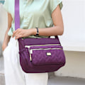 Miniatyrbilde 4 av 4: Stor Veske med Skulderrem Dame Skulderveske Håndvesker Messenger Bag Mange Lommer Skulderveske Håndveske Sideveske Satchel For Reiser Lilla