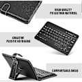 Miniatyrbilde 4 av 5: Elegant lærbelagt tastatur, perfekt følgesvenn for 4,5' til 6,8' smarttelefoner, med avtakbart etui, tilbyr bred kompatibilitet og holdbarhet