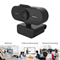 Miniatyrbillede 4 af 4: Fuld HD Webcam 1080P med Mikrofon Møde Webcam Autofokus 360 Graders Driverfri til Videooptagelse Stationær Computer