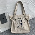 Miniatyrbillede 3 af 4: Canvas mulepose Shopping Håndtaske Skuldertaske