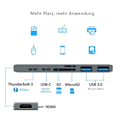 Miniatyrbillede 2 af 4: USB-C Hub-adapter til MacBook Pro M1 / MacBook Air M1 2020 2019 2018 13 tommer 15 tommer