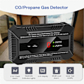 Miniatyrbillede 2 af 5: RV Kulilte- og Propangasdetektor, Dobbelt LP/CO Gasalarm med Separate LCD Indikatorlamper