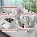 Miniatyrbillede 3 af 5: Sminkboks til kosmetisk opbevaringsboks beige