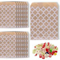 Miniatyrbillede 1 af 5: 100 Kraft Papirposer med Brun Bund, Kraft Papirposer, Brune Papirposer, Mini Gaveposer, til Jul Fødselsdag Bryllupsfest, 13*18cm, Prikker