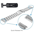 Miniatyrbild 2 av 4: Compatible with HUAWEI WATCH GT4 46mm Strap, Stainless Steel Quick Release Silver Replacement Band (No Tools Included)