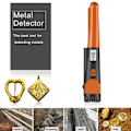 Miniatyrbillede 2 af 5: Metaldetektor Professionel Høj Sensitivitet Bærbar Håndholdt Metaldetektor med LCD-display Lommelygtefunktion Orange