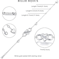 Miniatyrbillede 3 af 5: Sterling Sølv Infinity Hjerte Hvidguldbelagt Diamant Justerbart Armbånd Bedste Mors Dags-gaver til Kvinder Piger