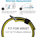 Miniatyrbillede 2 af 5: Quickfit 26 mm silikone blød sport vandtæt åndbar rem til Garmin Fenix 5X Plus, Fenix 6X Pro/safir, Enduro, Tactix Bravo Sortgul