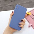 Miniatyrbillede 1 af 4: Til iPhone X Xs Magic Cube Frosted Silikone Cover Fuld Beskyttelsesetui (blå)